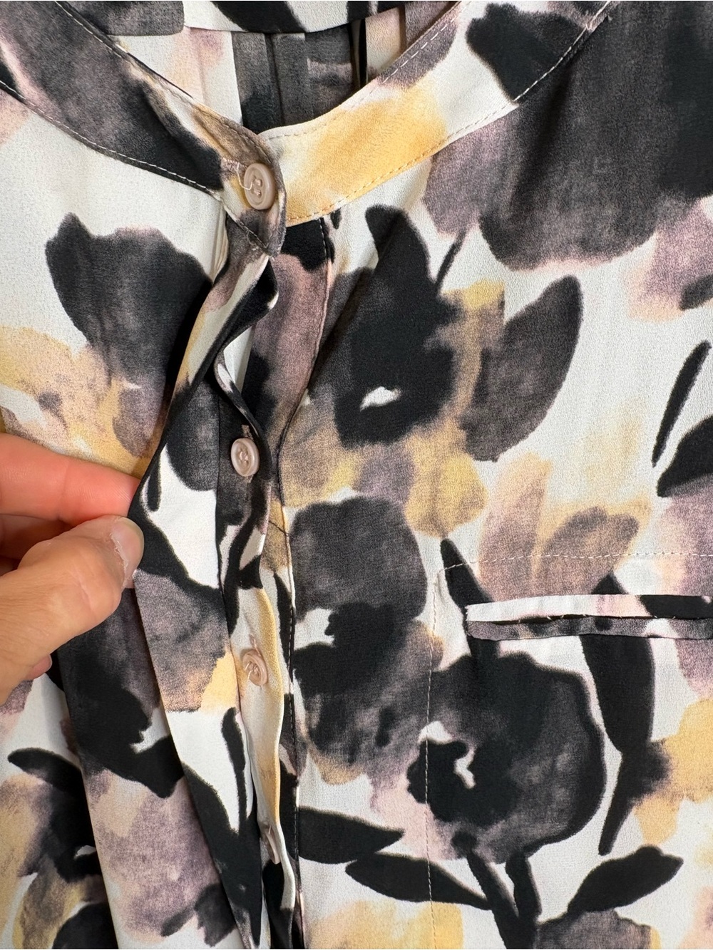 NYDJ Womens 2X Floral Blouse Boho Cottagecore Workwear 3/4 Sleeve Top Romantic - Picture 5 of 14
